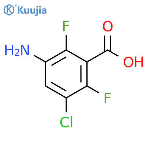 3-amino-5-chloro-2,6-difluorobenzoic acid structure