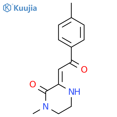 1-Methyl-3-(2-(4-methylphenyl)-2-oxoethylidene)piperazinone structure