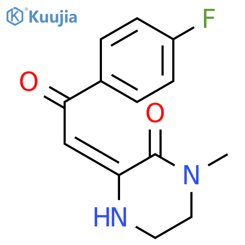 2-Piperazinone,3-[2-(4-fluorophenyl)-2-oxoethylidene]-1-methyl- structure