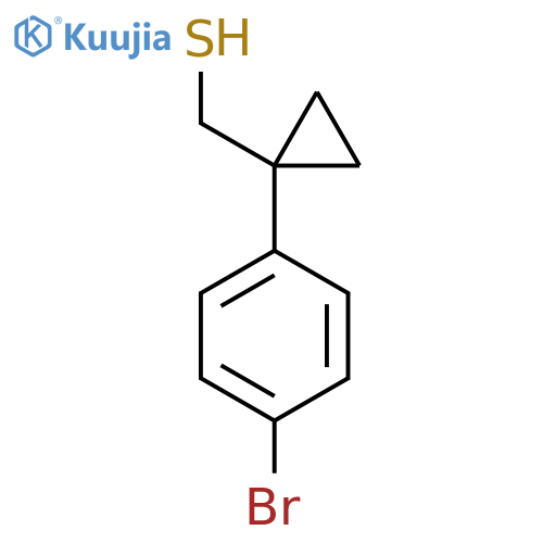 1-(4-bromophenyl)cyclopropylmethanethiol structure