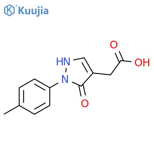 2-2-(4-methylphenyl)-3-oxo-2,3-dihydro-1H-pyrazol-4-ylacetic acid structure