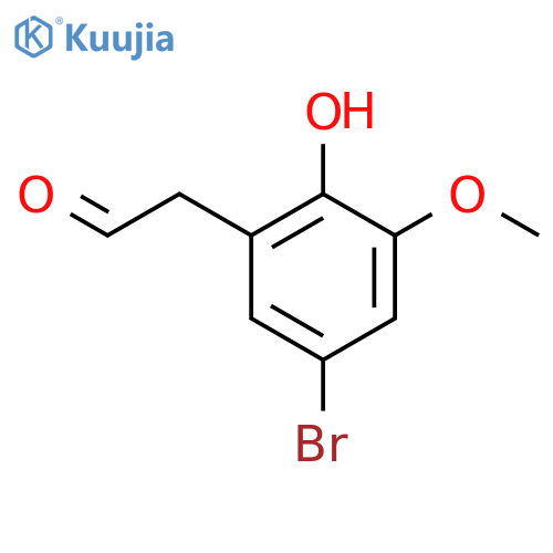 2-(5-Bromo-2-hydroxy-3-methoxyphenyl)acetaldehyde structure
