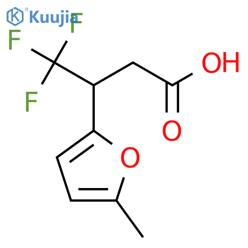 4,4,4-trifluoro-3-(5-methylfuran-2-yl)butanoic acid structure
