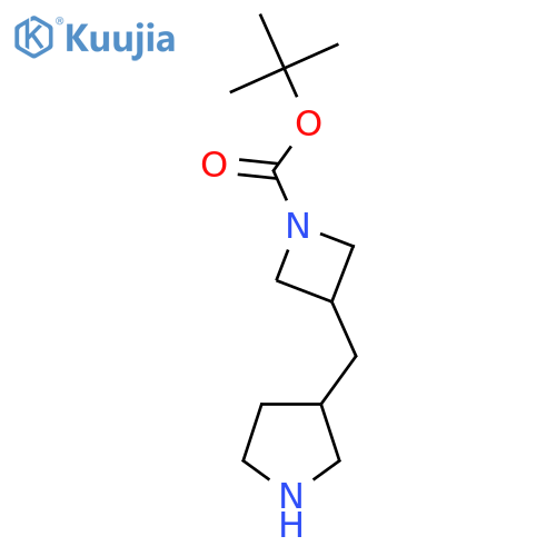 tert-butyl 3-(pyrrolidin-3-yl)methylazetidine-1-carboxylate structure