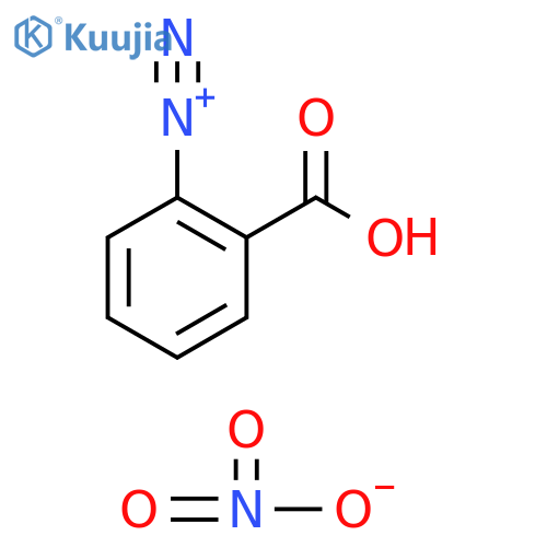 Benzenediazonium, 2-carboxy-, nitrate, monohydrate structure