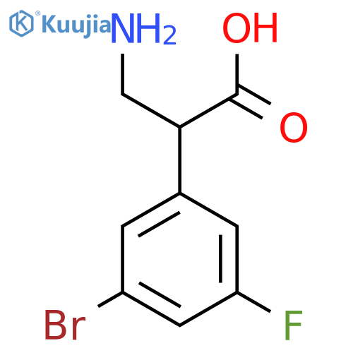 3-amino-2-(3-bromo-5-fluorophenyl)propanoic acid structure
