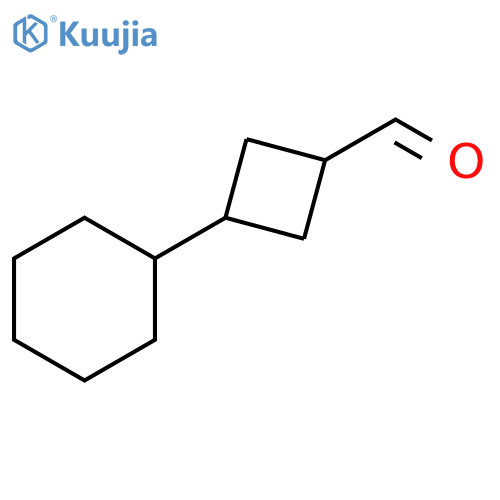 3-cyclohexylcyclobutane-1-carbaldehyde structure