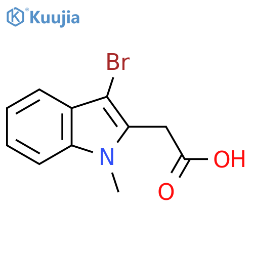 2-(3-bromo-1-methyl-1H-indol-2-yl)acetic acid structure