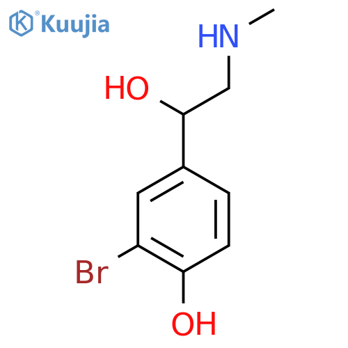 2-Bromo-4-[1-hydroxy-2-(methylamino)ethyl]phenol structure
