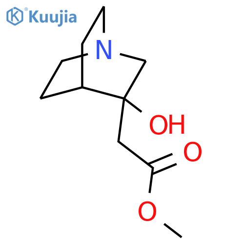 methyl 2-{3-hydroxy-1-azabicyclo[2.2.2]octan-3-yl}acetate structure
