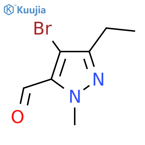 4-Bromo-5-ethyl-2-methylpyrazole-3-carbaldehyde structure