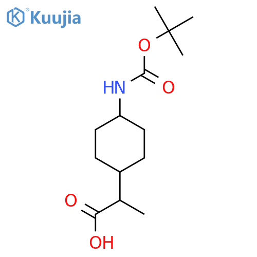 2-[4-(tert-butoxycarbonylamino)cyclohexyl]propanoic acid structure