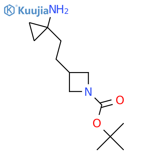 Tert-butyl 3-[2-(1-aminocyclopropyl)ethyl]azetidine-1-carboxylate structure