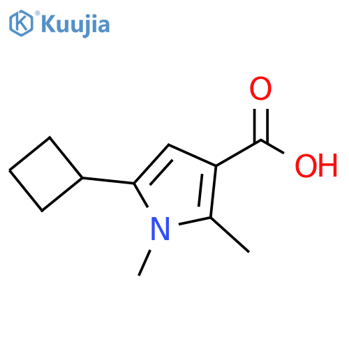 5-cyclobutyl-1,2-dimethyl-1H-pyrrole-3-carboxylic acid structure