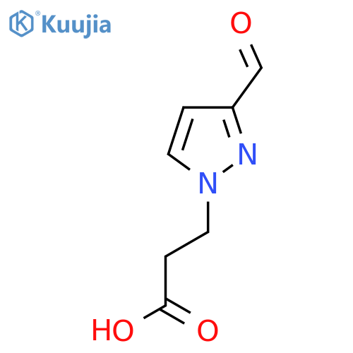 3-(3-Formylpyrazol-1-yl)propanoic acid structure
