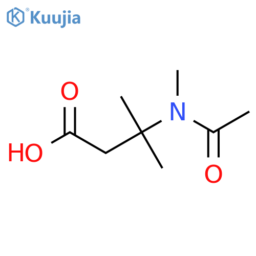 3-methyl-3-(N-methylacetamido)butanoic acid structure