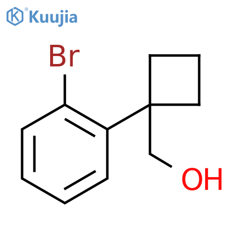 1-(2-bromophenyl)cyclobutyl]methanol structure