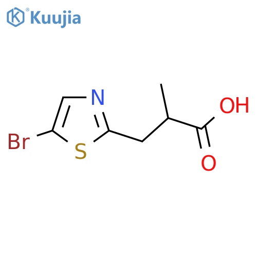 3-(5-Bromo-1,3-thiazol-2-yl)-2-methylpropanoic acid structure