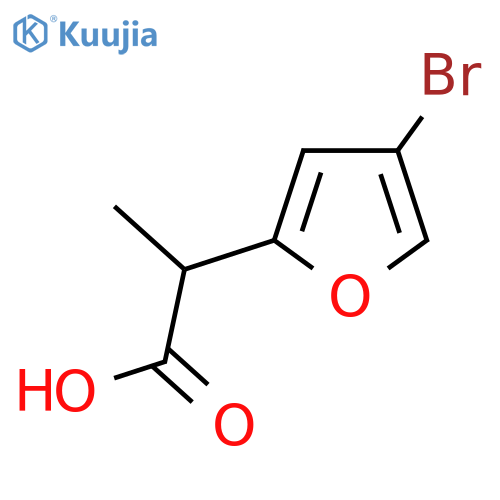 2-(4-bromofuran-2-yl)propanoic acid structure