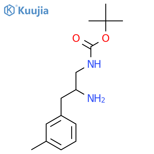 tert-butyl N-2-amino-3-(3-methylphenyl)propylcarbamate structure