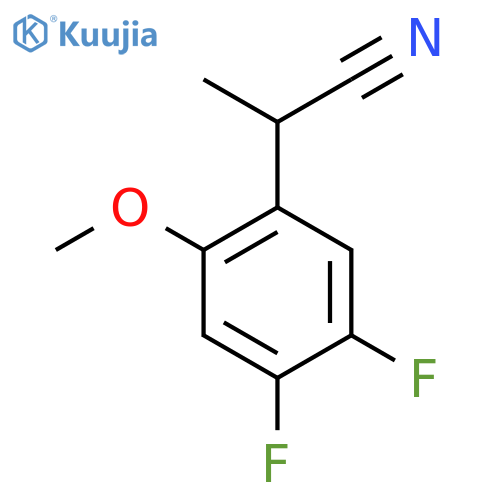 2-(4,5-difluoro-2-methoxyphenyl)propanenitrile structure