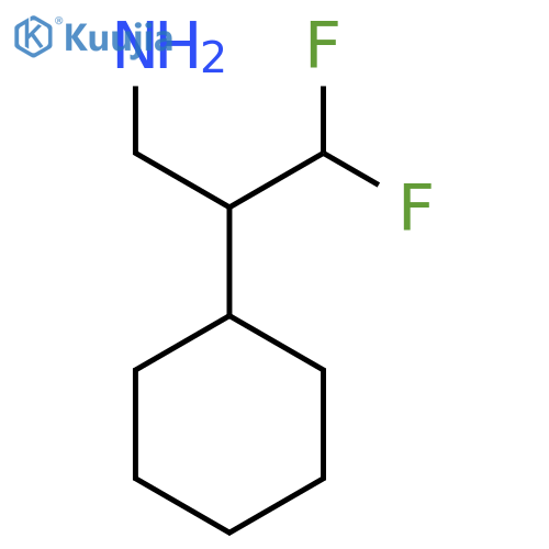 2-Cyclohexyl-3,3-difluoropropan-1-amine structure
