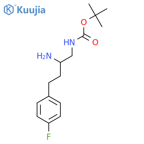 tert-butyl N-2-amino-4-(4-fluorophenyl)butylcarbamate structure