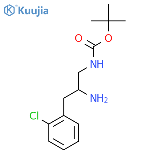 tert-butyl N-[2-amino-3-(2-chlorophenyl)propyl]carbamate structure