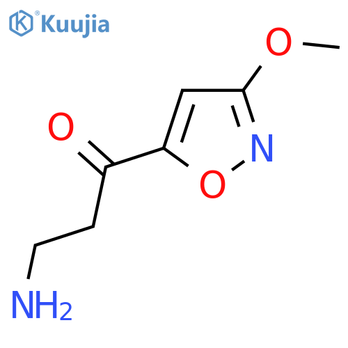 3-Amino-1-(3-methoxy-1,2-oxazol-5-yl)propan-1-one structure