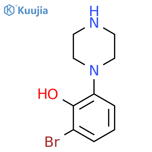 2-bromo-6-(piperazin-1-yl)phenol structure