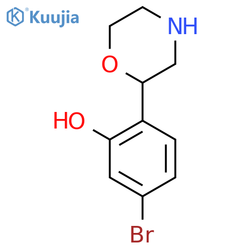 5-Bromo-2-(morpholin-2-yl)phenol structure