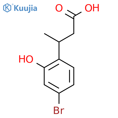 3-(4-bromo-2-hydroxyphenyl)butanoic acid structure