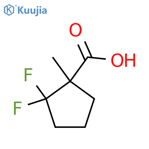2,2-Difluoro-1-methylcyclopentane-1-carboxylic acid structure