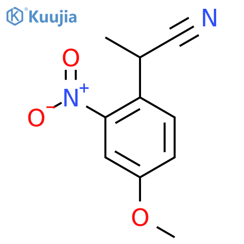 2-(4-methoxy-2-nitrophenyl)propanenitrile structure