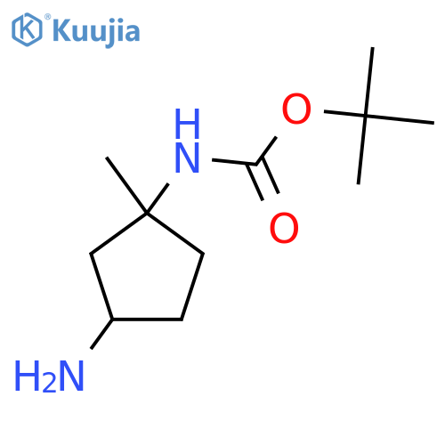 tert-butyl N-(3-amino-1-methyl-cyclopentyl)carbamate structure