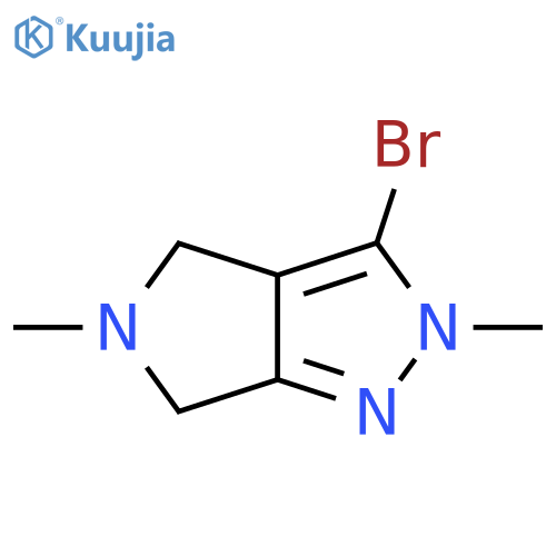 3-bromo-2,5-dimethyl-2H,4H,5H,6H-pyrrolo[3,4-c]pyrazole structure