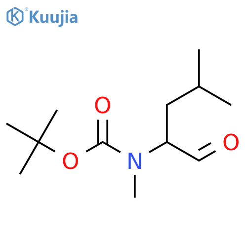 tert-butyl N-methyl-N-(4-methyl-1-oxopentan-2-yl)carbamate structure