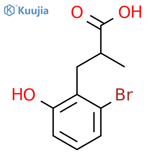 3-(2-Bromo-6-hydroxyphenyl)-2-methylpropanoic acid structure