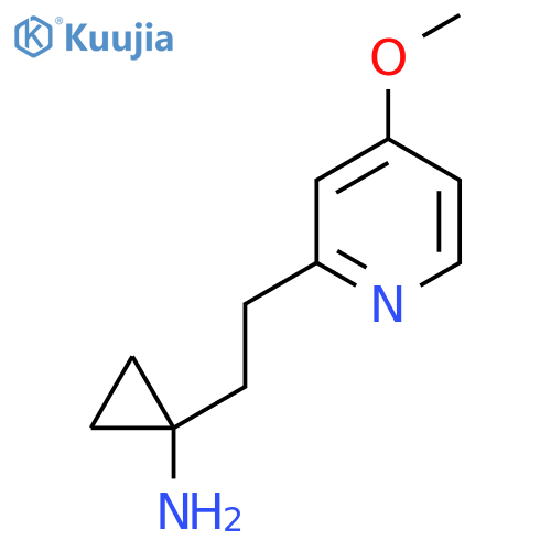 1-2-(4-methoxypyridin-2-yl)ethylcyclopropan-1-amine structure