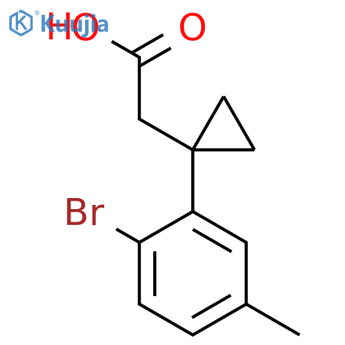 2-[1-(2-Bromo-5-methylphenyl)cyclopropyl]acetic acid structure