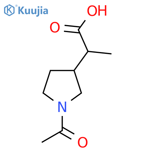 2-(1-Acetylpyrrolidin-3-yl)propanoic acid structure