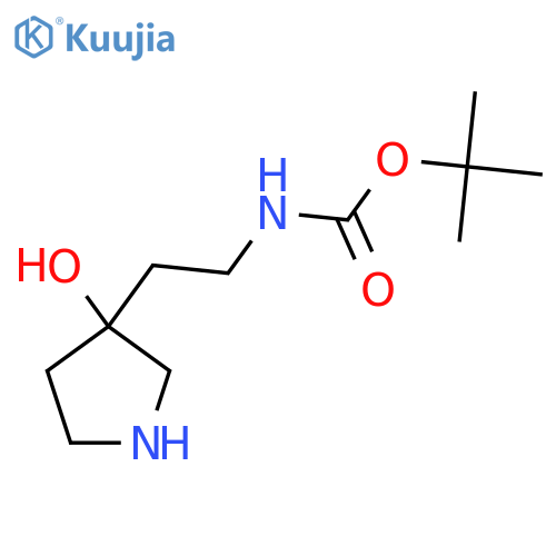 tert-butyl N-2-(3-hydroxypyrrolidin-3-yl)ethylcarbamate structure