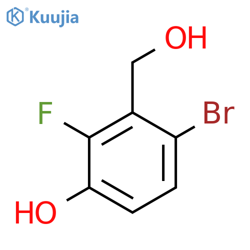 4-Bromo-2-fluoro-3-(hydroxymethyl)phenol structure