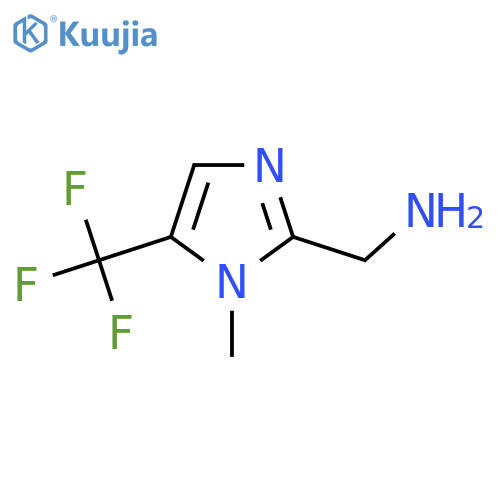 [1-methyl-5-(trifluoromethyl)-1H-imidazol-2-yl]methanamine structure