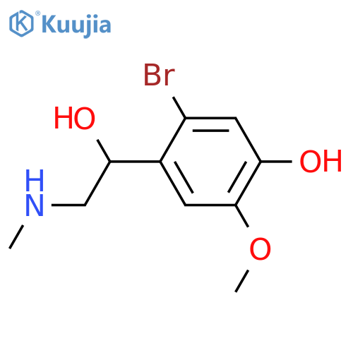 5-bromo-4-1-hydroxy-2-(methylamino)ethyl-2-methoxyphenol structure