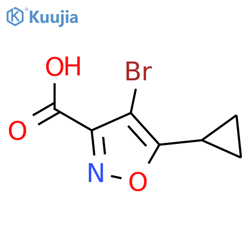 4-Bromo-5-cyclopropyl-1,2-oxazole-3-carboxylic acid structure