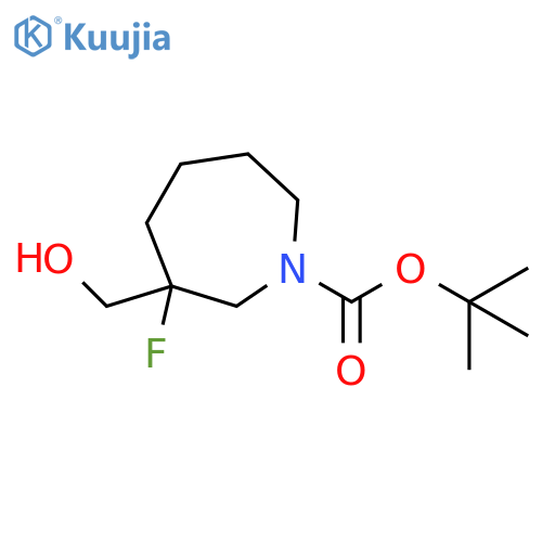 tert-butyl 3-fluoro-3-(hydroxymethyl)azepane-1-carboxylate structure