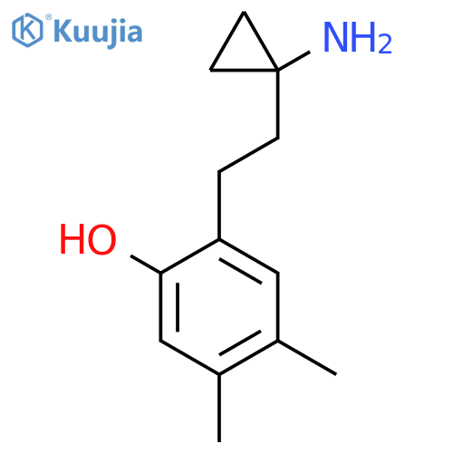 2-[2-(1-Aminocyclopropyl)ethyl]-4,5-dimethylphenol structure