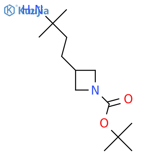 tert-butyl 3-(3-amino-3-methylbutyl)azetidine-1-carboxylate structure