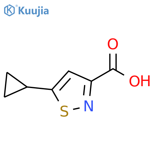 5-Cyclopropyl-3-isothiazolecarboxylic acid structure